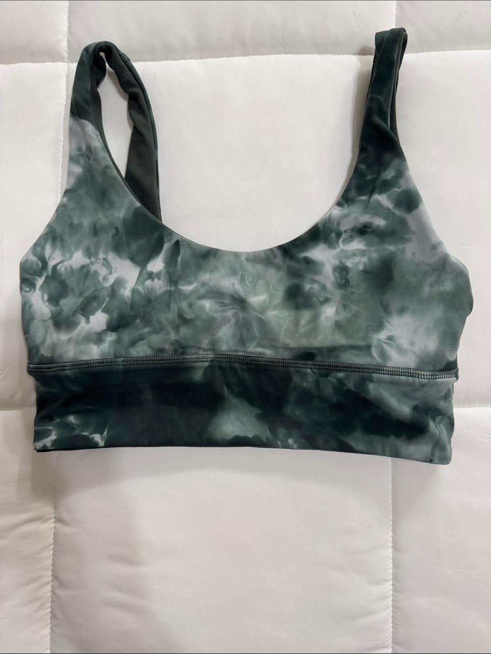lululemon athletica Green Tie-Dye Scoop Sports Bra